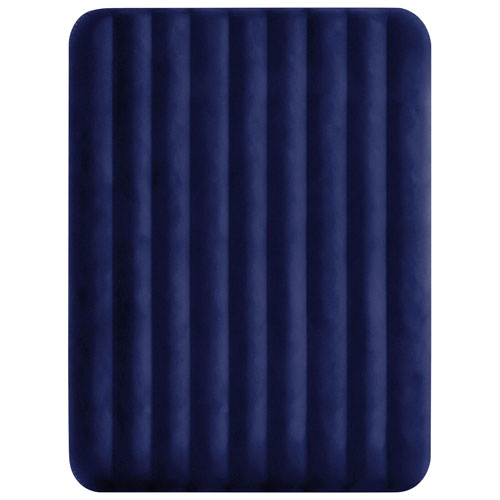Image 1 de 5.. Lit pneumatique de 8,75 po avec pompe et oreillers gonflables Classic Downy d'Intex - Grand lit - Bleu marine