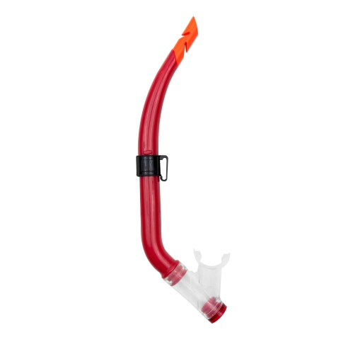 Tuba en silicone composite à dessus sec avec valve de purge de Junior - 14&nbsp;po - Rouge