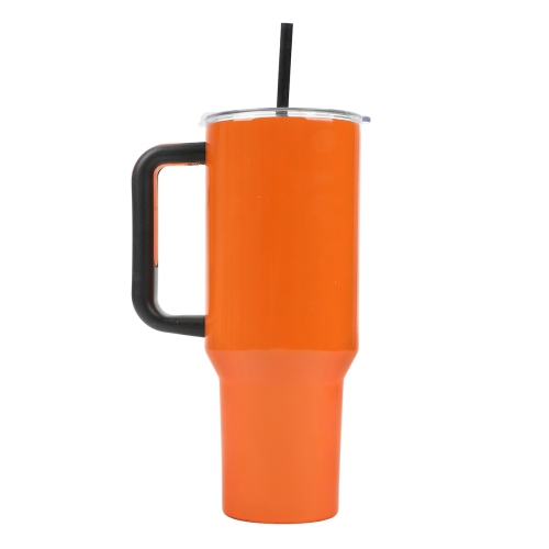 40 oz Stainless Steel Tumbler with Handle and Straw