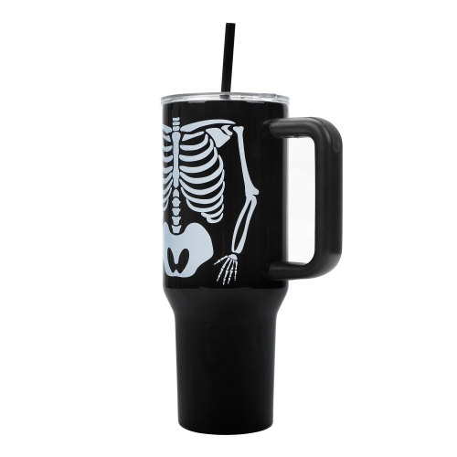 40 oz Stainless Steel Tumbler with Handle and Straw