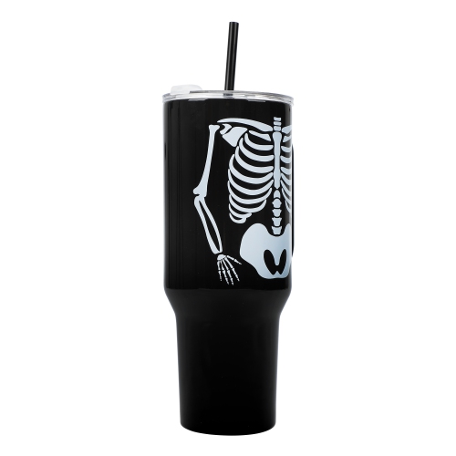 40 oz Stainless Steel Tumbler with Handle and Straw