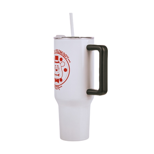 40 oz Stainless Steel Tumbler with Handle and Straw