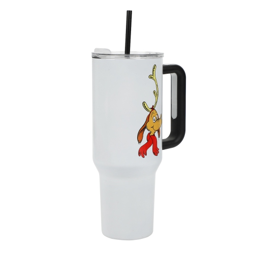 40 oz Stainless Steel Tumbler with Handle and Straw