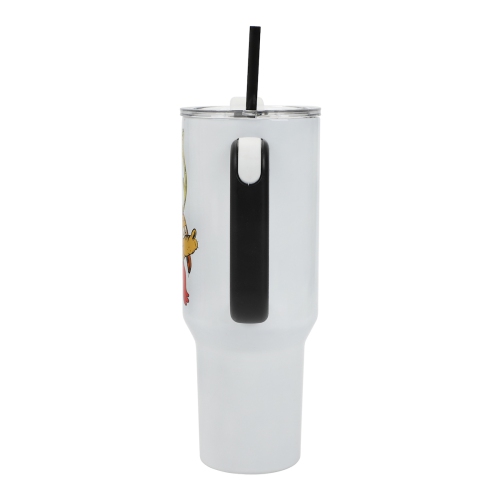 40 oz Stainless Steel Tumbler with Handle and Straw