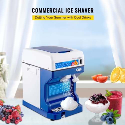 VEVOR 110V Electric Shaved Ice Machine 250W Snow Cone Maker Tabletop with Adjustable Ice Texture, Ice Shaving Machine 265LBs/hr for Home and