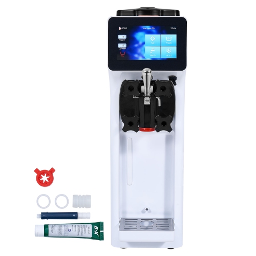 VEVOR 1000W Ice Cream Machine, 10.6 QT/H Yield, Flavor Countertop Serve Ice Cream Maker, 4L Hopper 1.6L Cylinder, Touch Screen Auto Clean