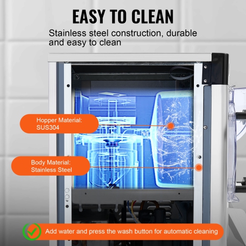 VEVOR 1713W Ice Cream Machine,12 L/H Yield, Flavor Countertop Hard Serve Ice Cream Maker, 4.5L Stainless Steel Cylinder, LED Panel Auto Clean