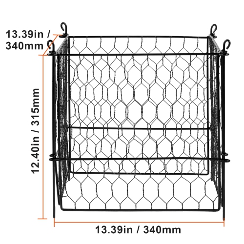 VEVOR 4 Pack Plant Protector from Animals, 13.4'' x 13.4'' Chicken Wire Plant Protector, Plant Cages, Flowers & Vegetables, Keeps Bunny Chicken