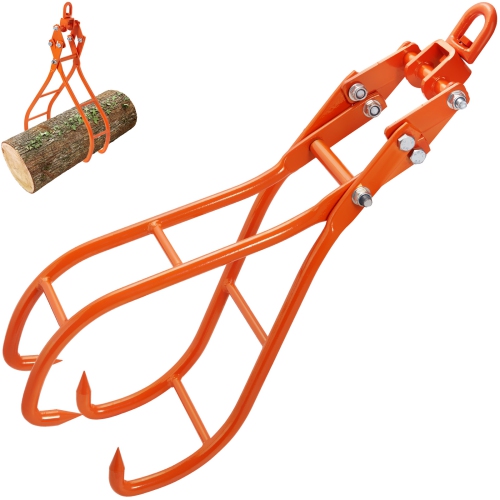 VEVOR 28 inch Timber Claw Hook,4 Claw Log Grapple for Logging Tongs,Steel Log Tongs, Eagle Claws Design with 2205 lbs/1000 kg Loading Capacity for