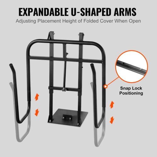 VEVOR 33.1" - 41.3" Hot Tub Cover Lift, Spa Cover Lift, Hydraulic, Width 53.1" - 92.5" Adjustable, Installed Underneath on one Sides, Suitable for