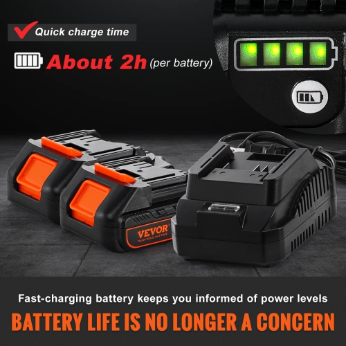 VEVOR Cordless Grease Gun, 20-Volt, 10,000 PSI, 39" Long Hose, Electric Grease Gun Kit High Pressure Battery Powered Grease Gun with Case, Two