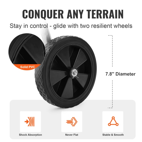 VEVOR 175 ft of 5/8’’ Hose Reel Cart, Garden Water Hose Carts Mobile Tools with Wheels, Heavy Duty Powder-coated Steel Outdoor Plating for Garden,