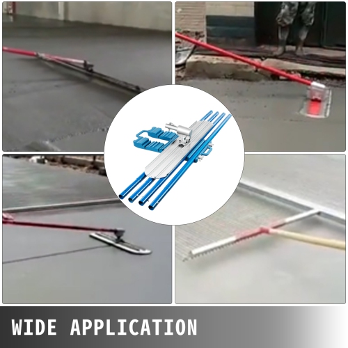 Flotteur de béton en magnésium de 48 x 8&nbsp;po de VEVOR，Outil flottant pour béton à extrémité arrondie Outil pour ciment Bull Kit pour béton