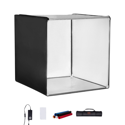 VEVOR 32" x 32" Photo Studio Light Box, 5600K Professional Photo Shooting Tent Kit with 210 LED Lights 5 Backdrops Power Adapter Soft Light Cloth