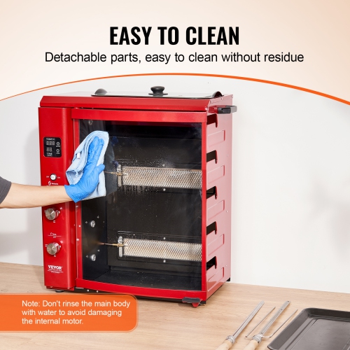 VEVOR 5 Shawarma Grill Machine, Strings of Barbecue Capacity, Chicken Shawarma Cooker Machine,Broiler Gyro Rotisserie Oven Doner Kebab Machine, for