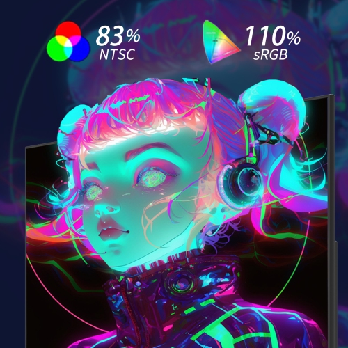 Viewedge 27" Gaming Monitor, 180Hz, 1ms IPS FHD, 110% sRGB, HDR10, FreeSync, HDMI & DP, Built-in Speakers, Wall Mountable—Black