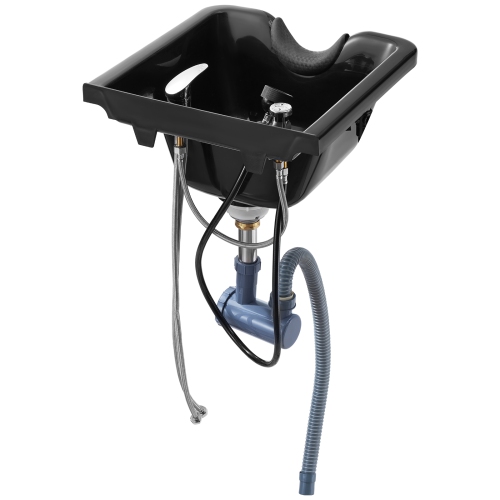 VEVOR Shampoo Bowl, ABS Plastic Shampoo Sink for Salons and Home, Easy to Clean and Install Salon Shampoo Bowls, Shampoo Sink for Spa Center,