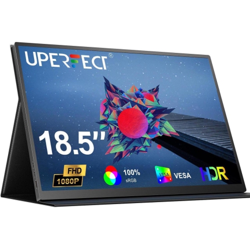 UPERFECT  18.5" 100Hz Gaming Portable Monitor 1080P HDMI USB C Display for Game Switch Xbox Ps 5