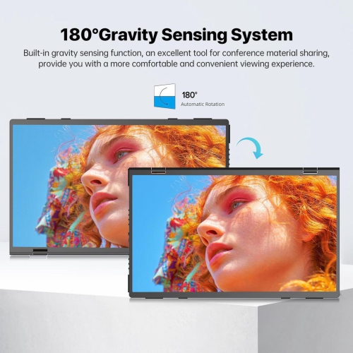 UPERFECT Delta 15.6" Dual Monitor 1080P HDR, 360° Foldable Portable Laptop Screen Extender with Stand for Laptop, PC, Phone, and Game Console