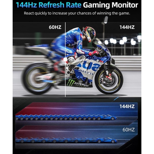 UPERFECT UGame K118 18" 2K 144Hz Portable Gaming Monitor with 100% DCI-P3, FreeSync, HDR, VESA Mount, and Eye-Care Features