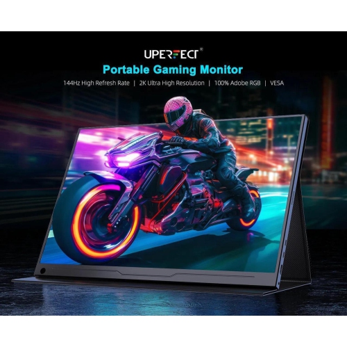 UPERFECT 17.3" 144Hz Portable Monitor 2K 17.3" 144Hz Gaming Monitor AMD FreeSync QHD HDR Screen USB C