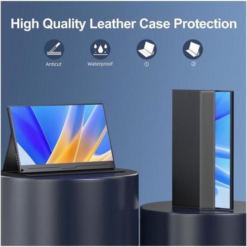 Moniteur portatif FHD 6 x 1080 de 15&nbsp;po d'UPERFECT avec HDR et IPS, USB-C, HDMI, support VESA, écran antireflet et un support 3-en-1 pour le