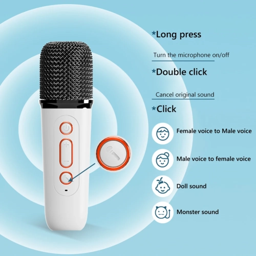 Portable Karaoke Machine with 2 Microphones, Bluetooth 5.3 Mini Speaker, Home Singing Machine, Musical Toy for Boys and Girls