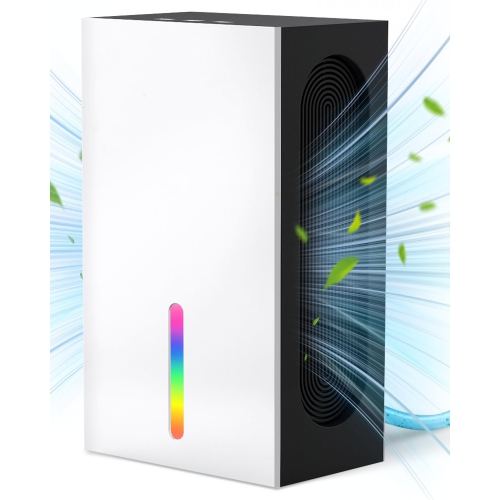 Déshumidificateur résidentiel avec tuyau d'évacuation, modes jour et sommeil, arrêt automatique, éclairage LED, idéal pour les chambres, les salles