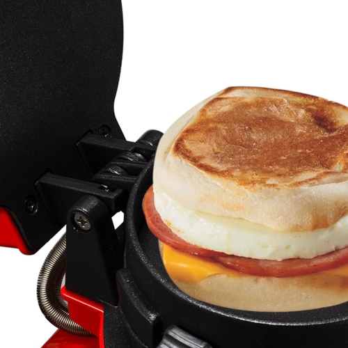 Electric Burger Maker Machine Sandwich Maker, Mini Maker Round Griddle Breakfast Machine for Hamburger, Muffins, Croissants, Waffles