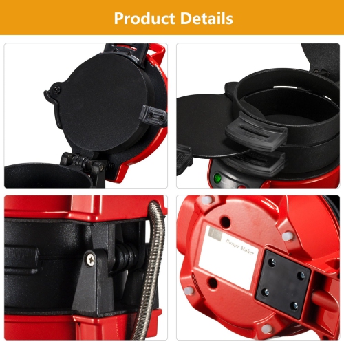 Electric Burger Maker Machine Sandwich Maker, Mini Maker Round Griddle Breakfast Machine for Hamburger, Muffins, Croissants, Waffles