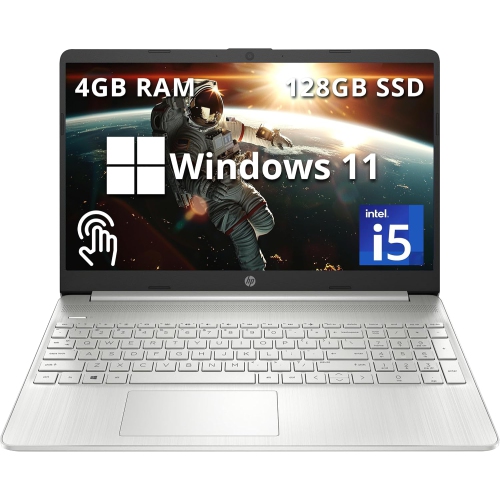 HP  - Pavilion 15.6" HD Touchscreen Laptop, Intel I5-1035G1, 128GB SSD, 4GB Ram, Intel Uhd Graphics, Numeric Keypad, 720P HD Webcam, Wifi, Windows 11