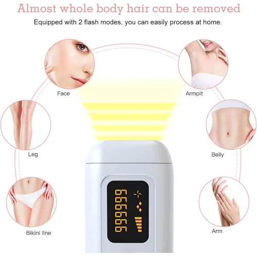 Home laser hair removal device, IPL permanent hair removal, significant effect in 8 weeks, facial and full body hair removal for men and women