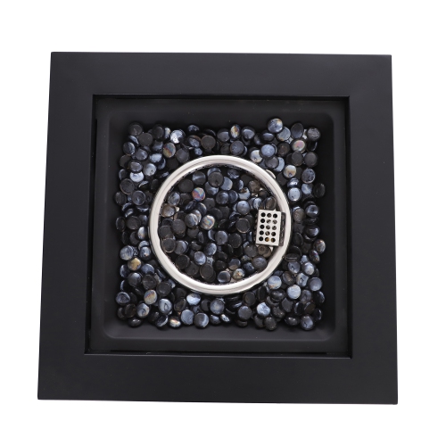 Deko Living Tapered Square Outdoor Propane Gas Fire Pit Table 40,000 BTU Propane with Glass Bead Filler