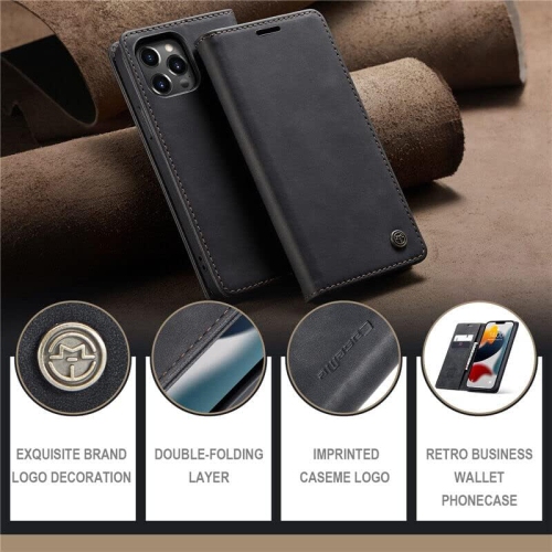 BIG DEAL - CaseMe Wallet Case Anti-Fall Retro Handmade Leather Magnetic Flip case Card Slot for iPhone 13