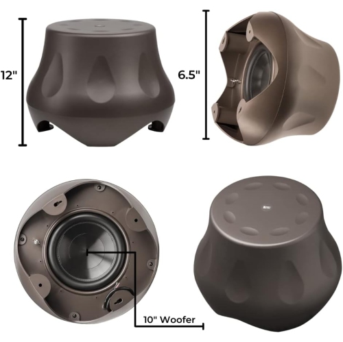 OSD Forza 10" Outdoor Subwoofer 300W Weather-Resistant, IP66 Rated High-Impact Molded Enclosure (Open Box) by OSD AUDIO - Open Box condition - Image 4