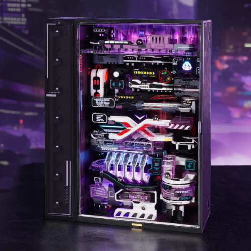 Robotime 130-Pieces 3D Wooden Puzzle DIY The Future City Marble Run