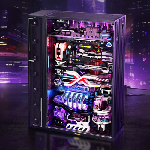 Robotime 130-Pieces 3D Wooden Puzzle DIY The Future City Marble Run