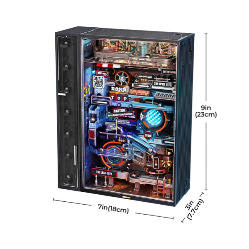 Robotime 130-Pieces 3D Wooden Puzzle DIY The Last City Marble Run Mechanical