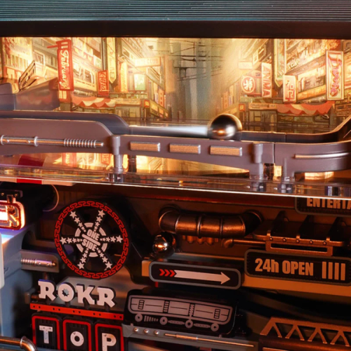 Robotime 130-Pieces 3D Wooden Puzzle DIY The Last City Marble Run Mechanical