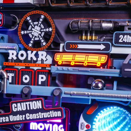 Robotime 130-Pieces 3D Wooden Puzzle DIY The Last City Marble Run Mechanical