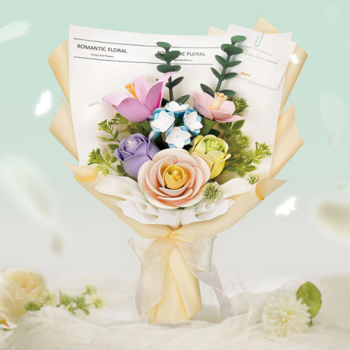 Robotime 165-Pieces 3D Wooden Puzzle DIY Spring Time Bouquet