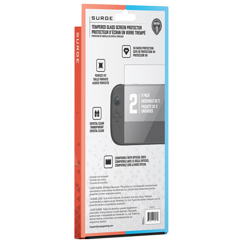 Surge Tempered Glass Screen Protector for Switch 2