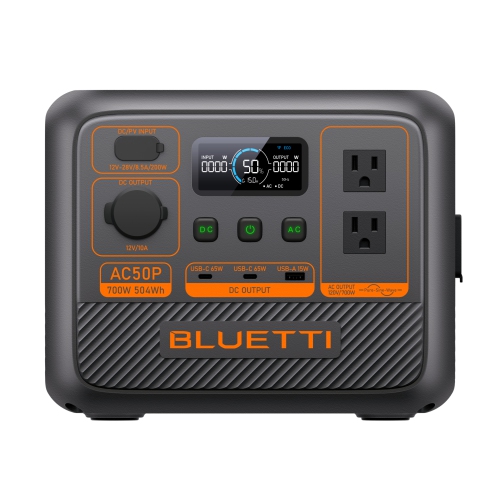 Station d'alimentation portative BLUETTI Premium AC50P et panneau solaire 100 L | Cellules de batterie LiFePO4 de 504 Wh