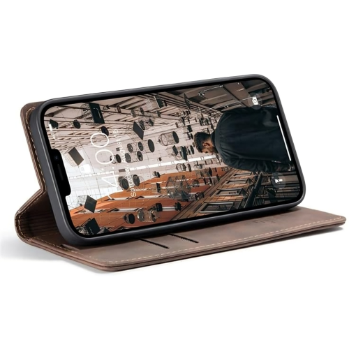BIG DEAL - CaseMe Wallet Case Anti-Fall Retro Handmade Leather Magnetic Flip case Card Slot for iPhone 15 PRO