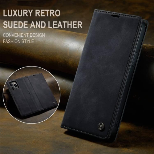 BIG DEAL - CaseMe Wallet Case Anti-Fall Retro Handmade Leather Magnetic Flip case Card Slot for iPhone 15 PRO MAX