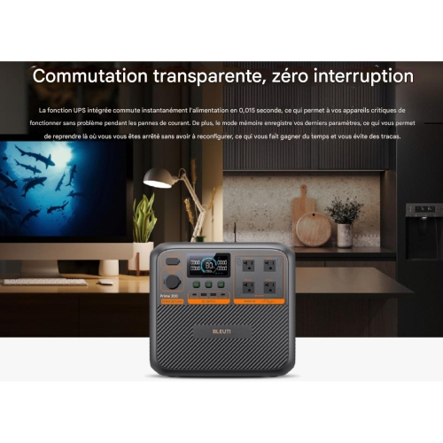 Station d'alimentation portative BLUETTI Premium AC270P 2, batterie LiFePO4 6 000+ d'autonomie et chargement rapide de 073,6 Wh et panneau