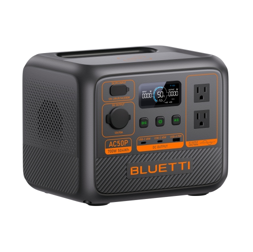 Station d'alimentation portative BLUETTI Premium AC50P et panneau solaire 200 L | Cellules de batterie LiFePO4 de 504 Wh