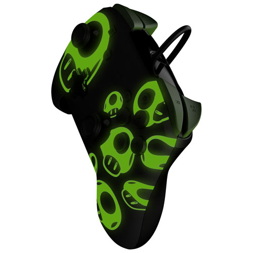 Manette avec fil REMATCH Glow de PDP pour Switch - Champignon 1 Up