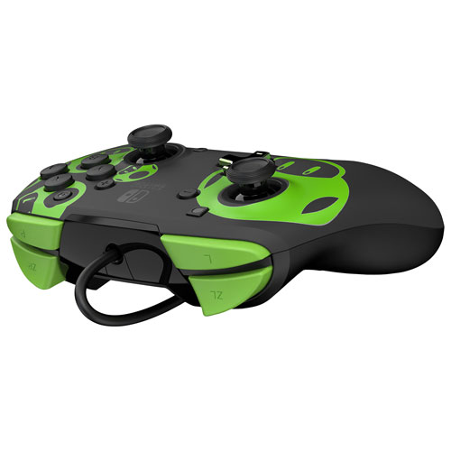 Manette avec fil REMATCH Glow de PDP pour Switch - Champignon 1 Up