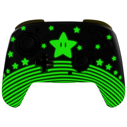 Manette sans fil phosphorescente Rematch de Turtle Beach pour Switch - Super Mario Star